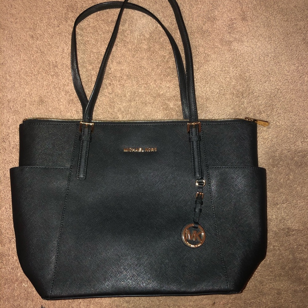 Michael Kore saffiano leather purse